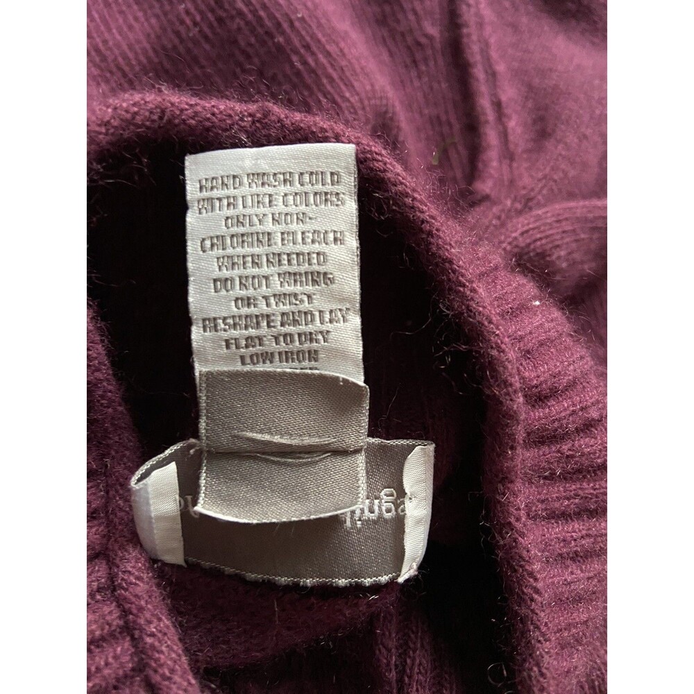Soft Surroundings Mock Neck Angora‎ Cashmere Sweater Size M Plum Dauphine Luxury - Picture 7 of 11
